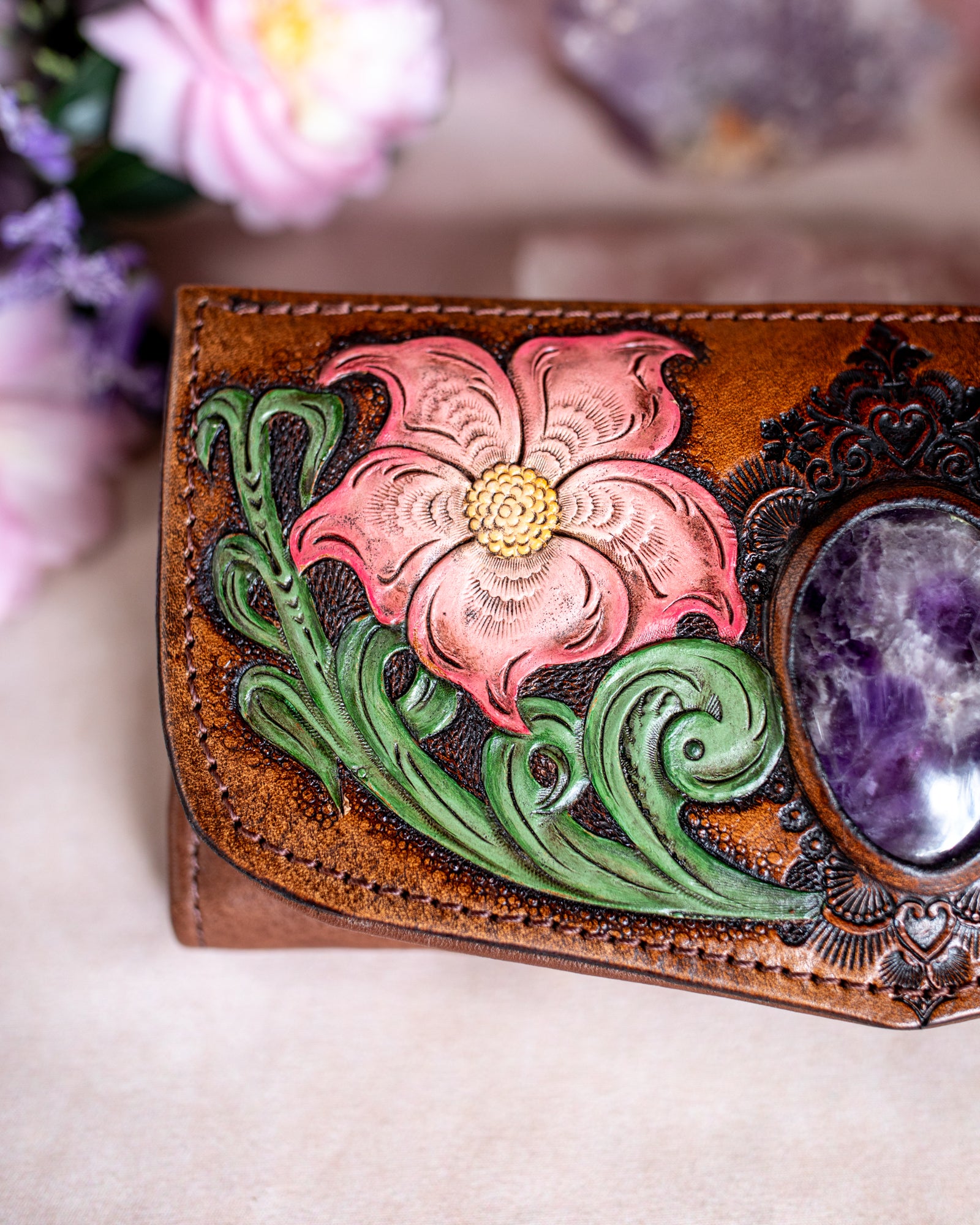 Flower Wallet with Amethyst - Buffalo Girl®