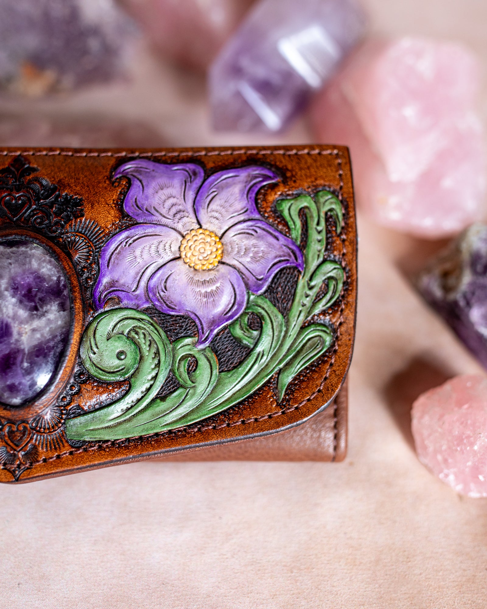 Flower Wallet with Amethyst - Buffalo Girl®