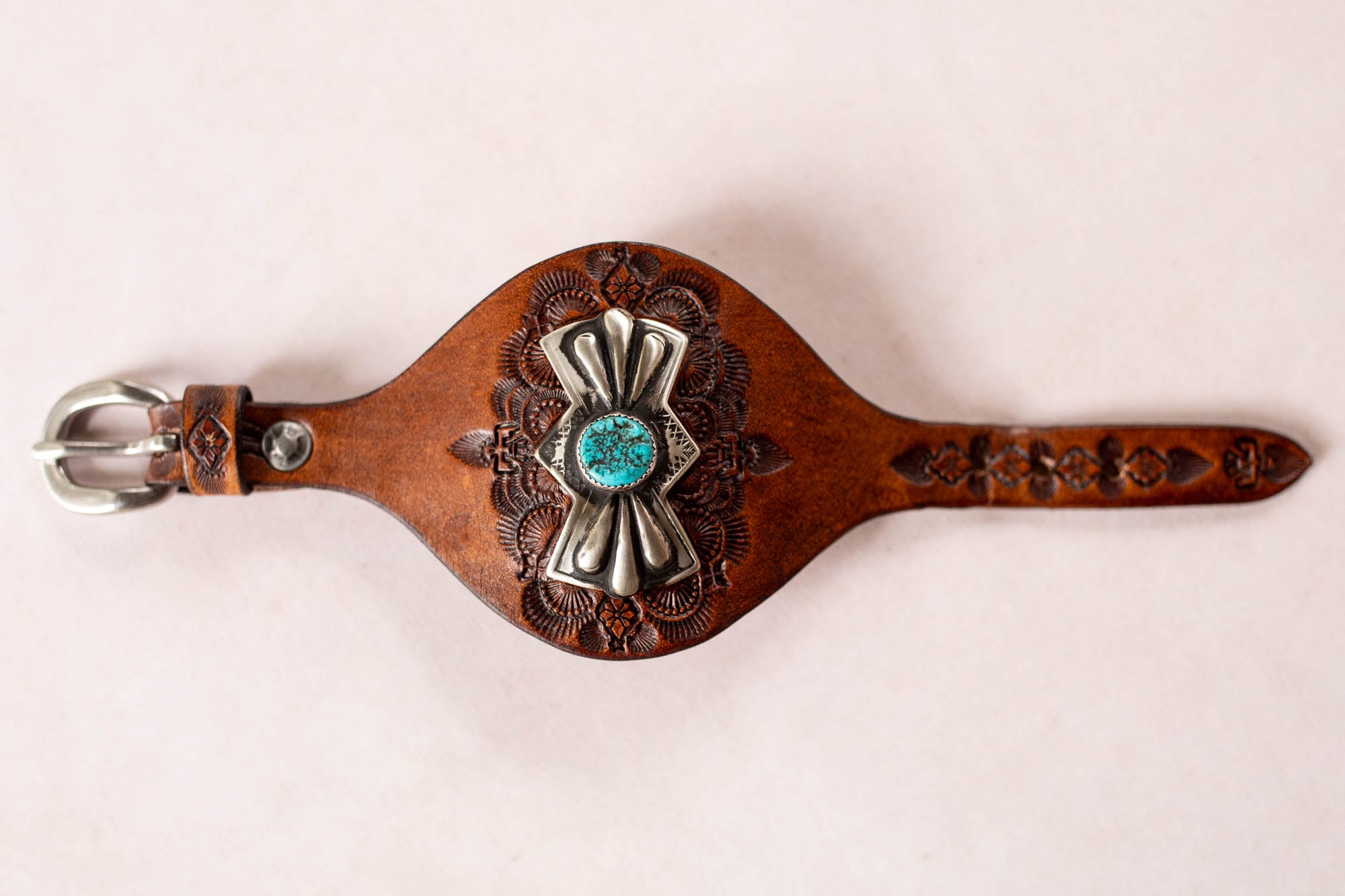 Mandala Cuff with Navajo Concho