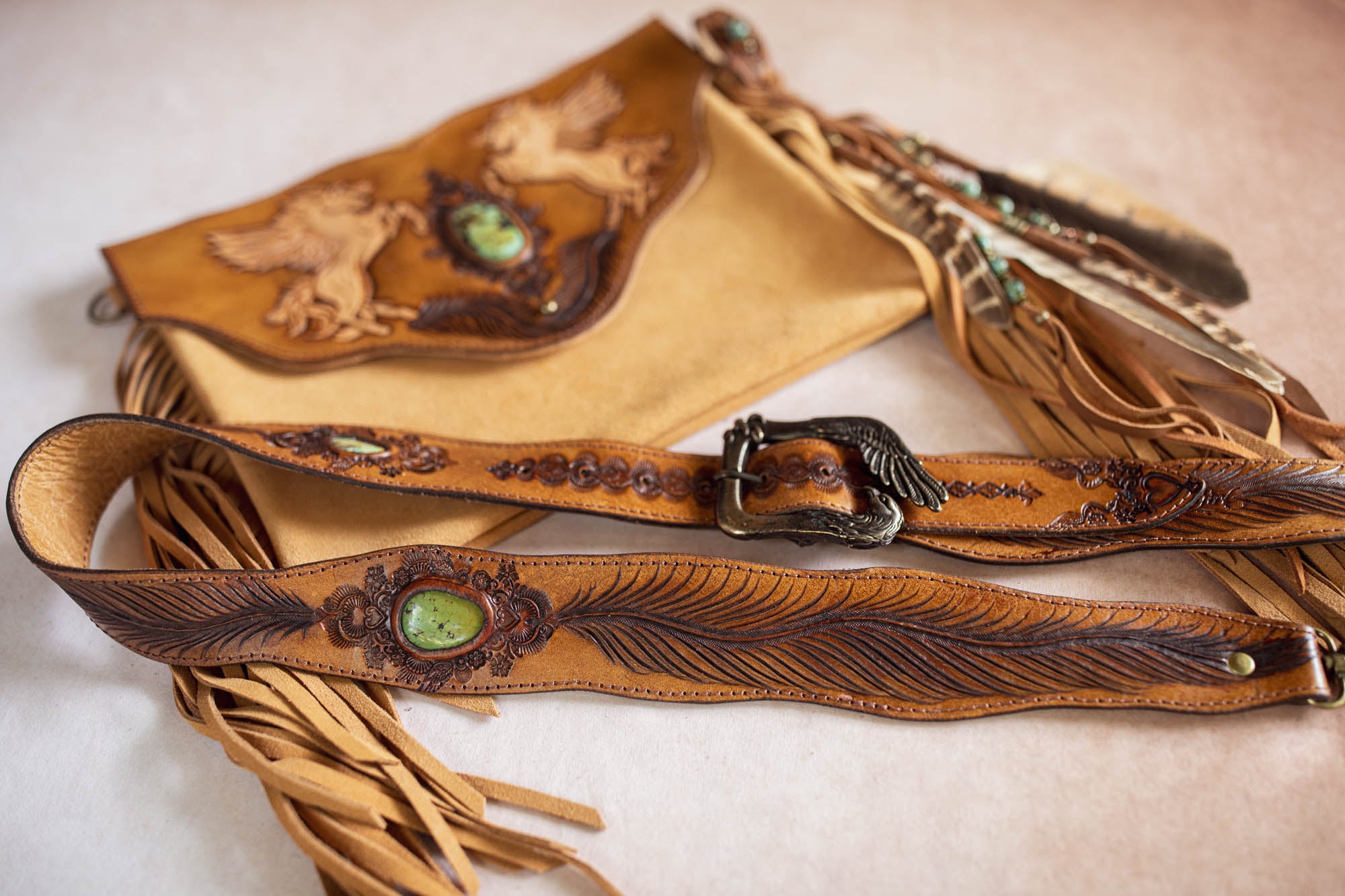 Pegasus Gypsy Wanderer Bag with Turquoise