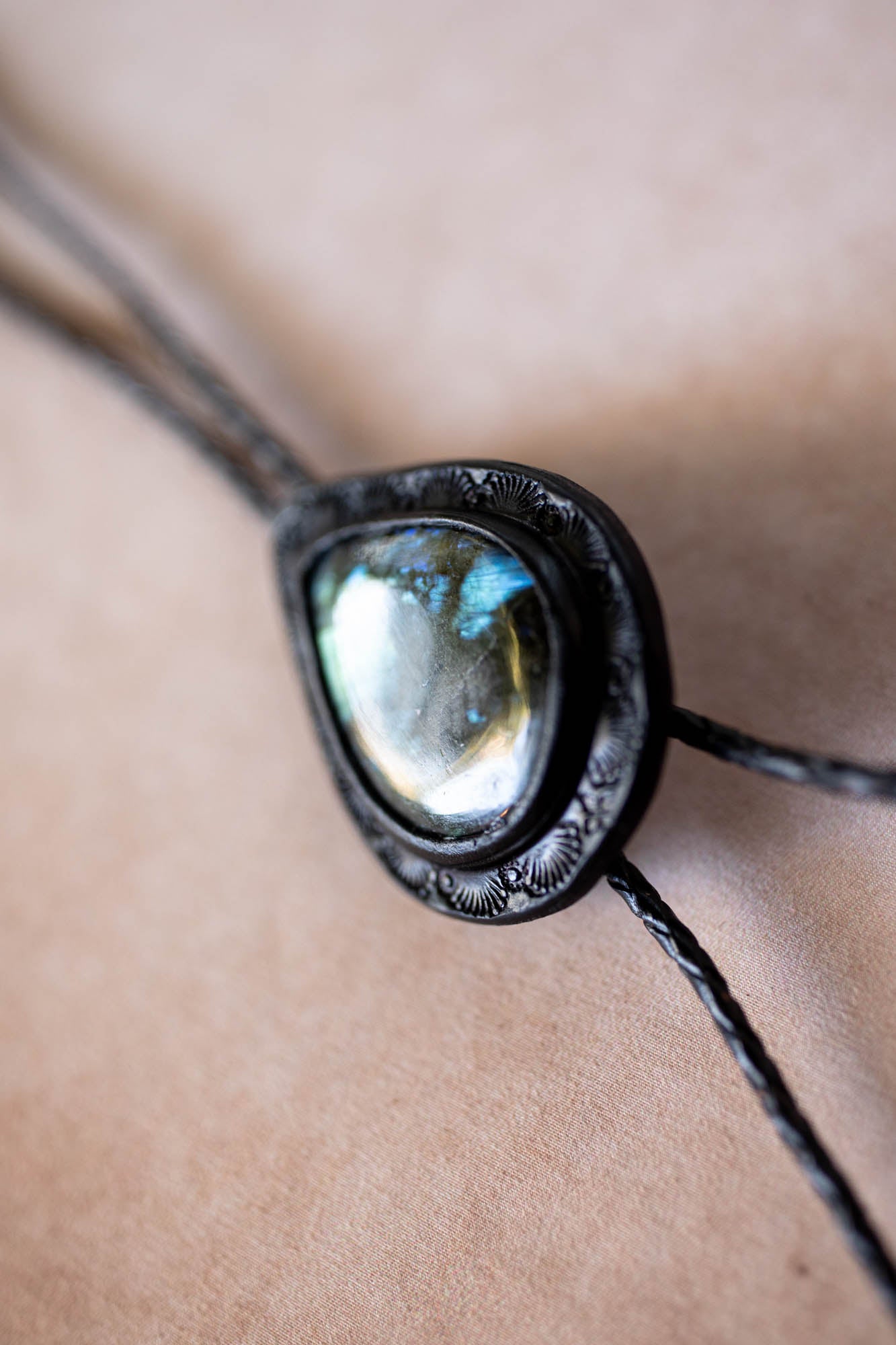 Labradorite Bolo Tie