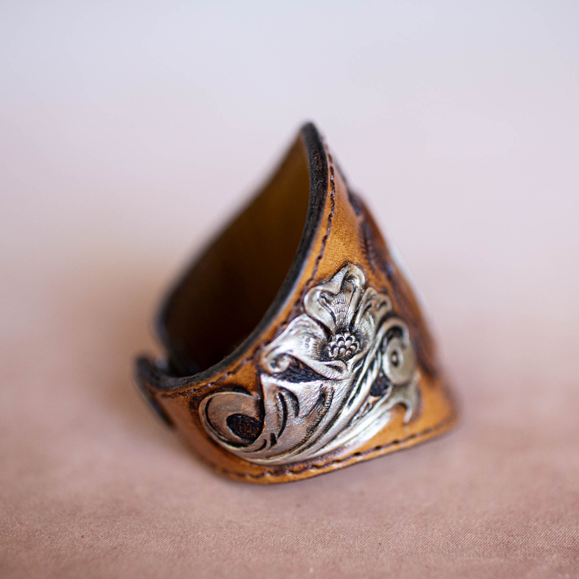 Western Floral Cuff with Larimar