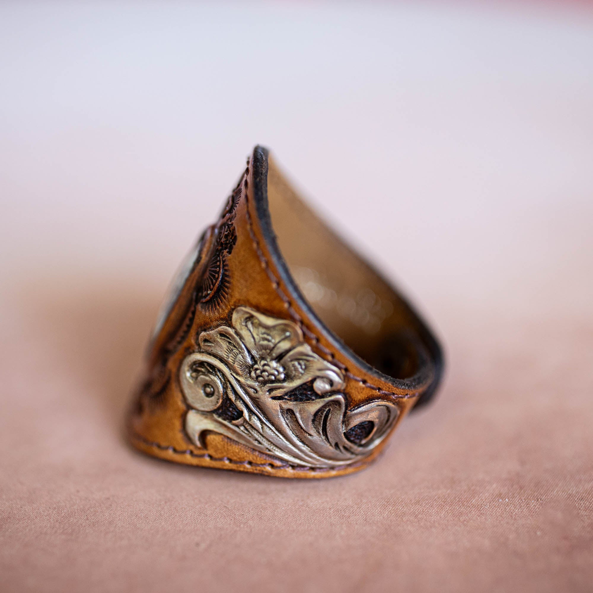 Western Floral Cuff with Larimar