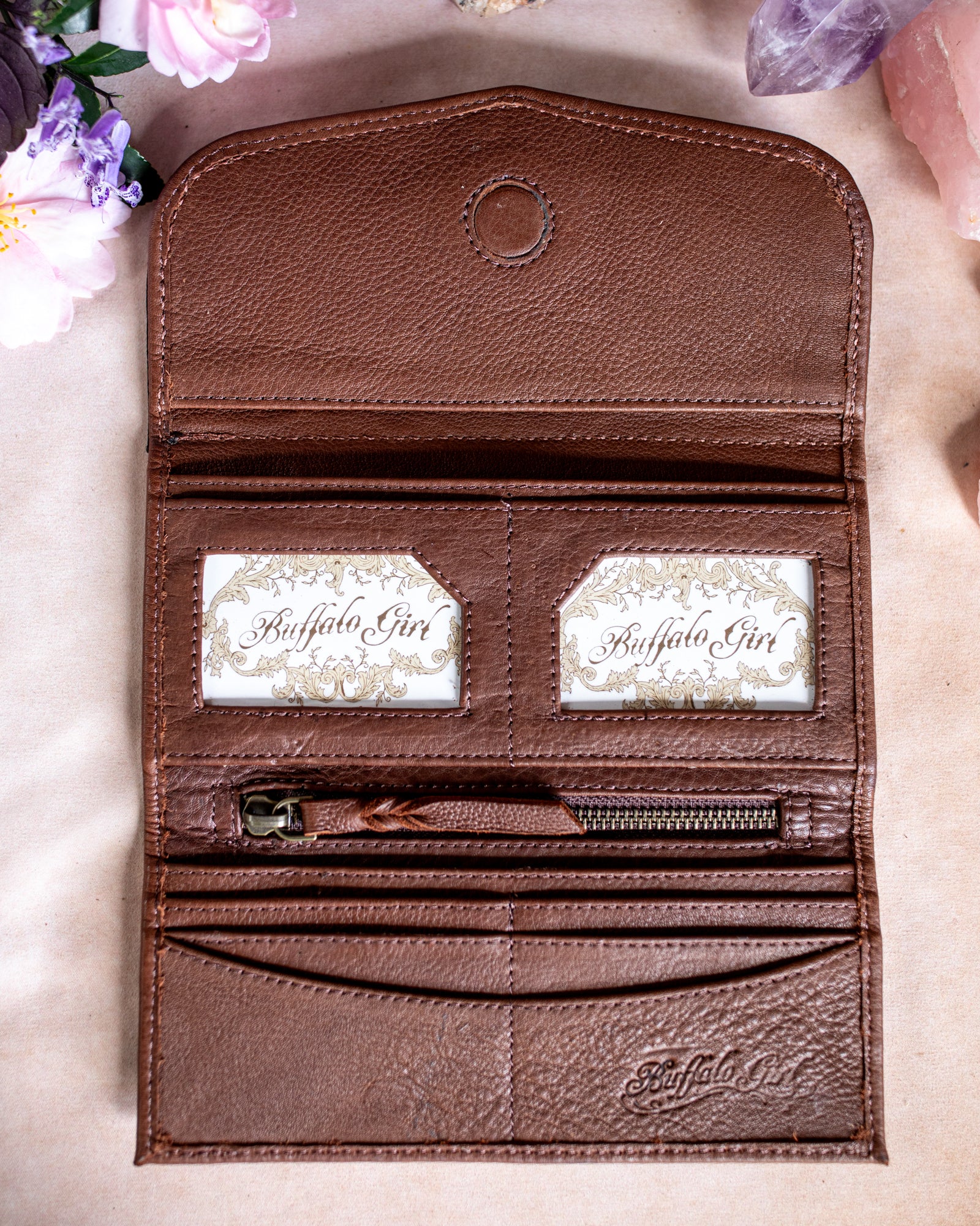 Flower Wallet with Amethyst - Buffalo Girl®