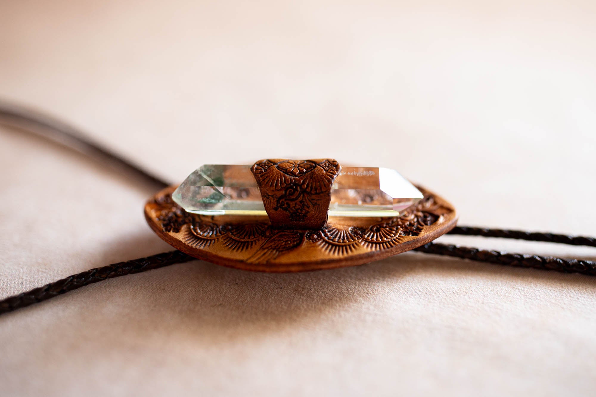 Priestess Bolo Tie with Quartz Crystal