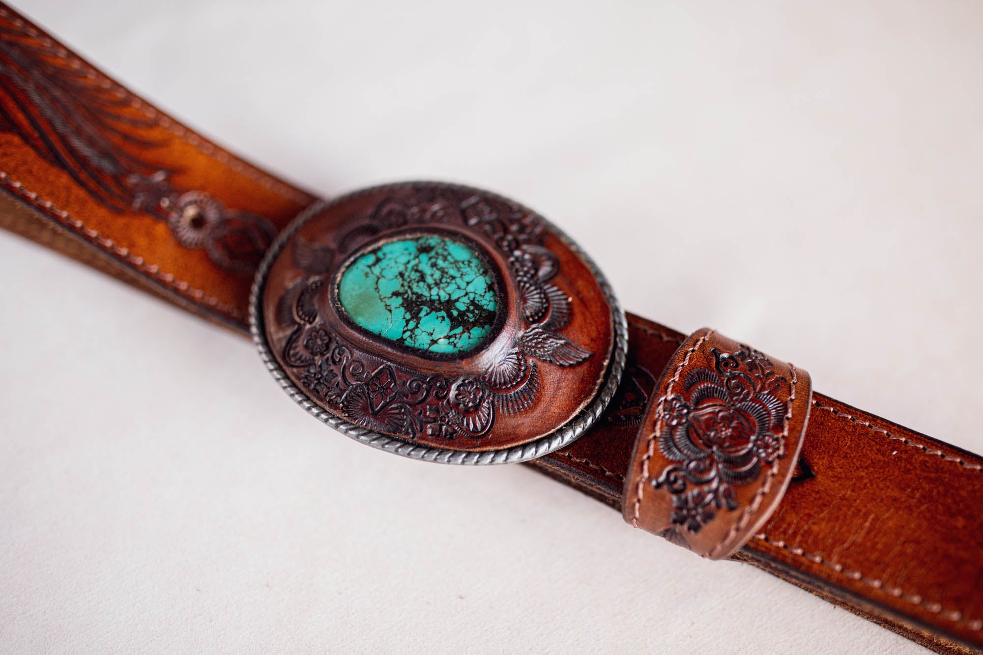 Desert Ranger Belt with Turquoise