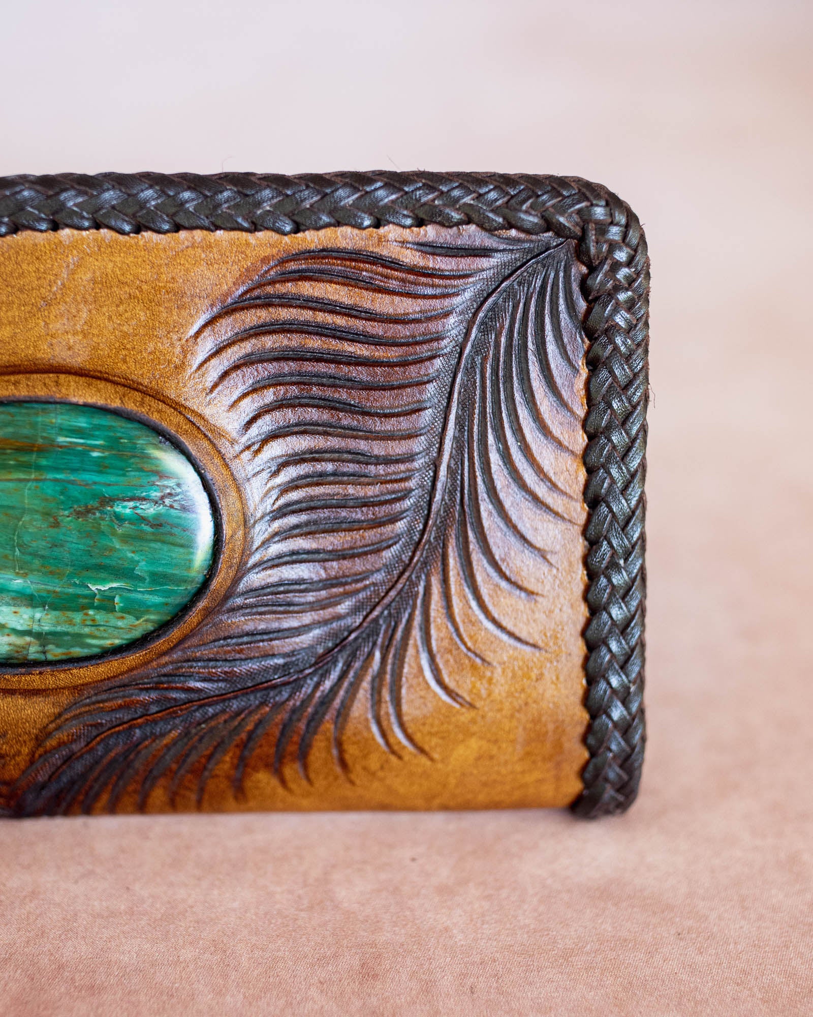 Large Eagle Feather Wallet with Dragon Stone - Buffalo Girl®